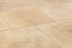 Honed and Filled Travertine Flooring Tiles - DISCONTINUED - Denizli Beige Standard - 12"x12"