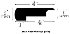 Engineered Hardwood Moldings -3/8 Locking White Oak - Mocha