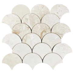 Shellstone - Mesh Mosaic Tile Collection - Laguna Pattern - Honed