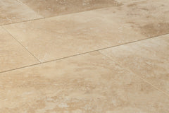Honed and Filled Travertine Flooring Tiles - DISCONTINUED - Oasis Beige Premium - 18"x18"x1/2"