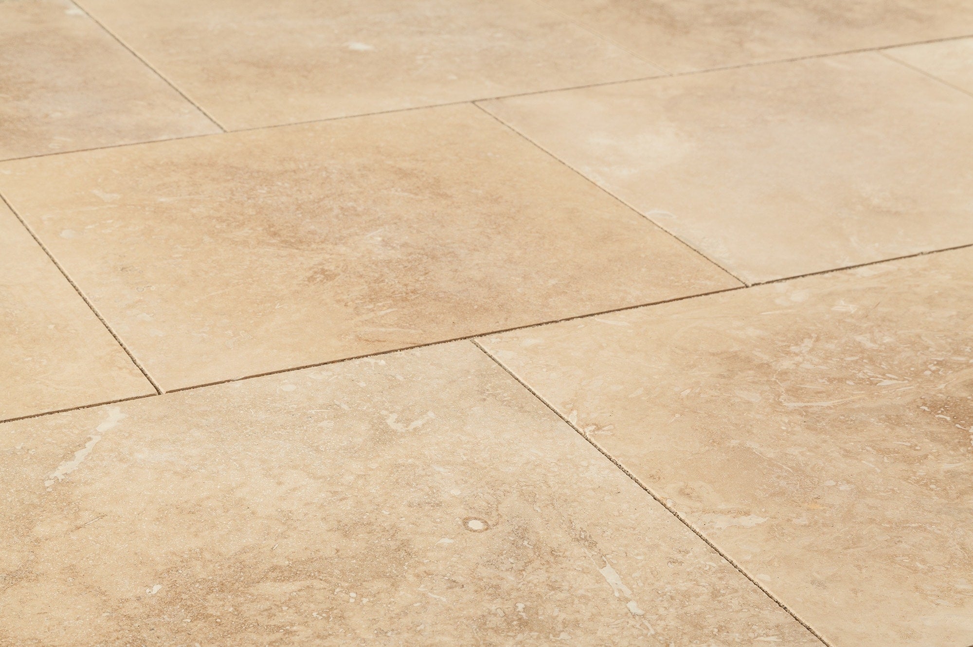 Honed and Filled Travertine Flooring Tiles - DISCONTINUED - Denizli Beige Standard - 12"x12"