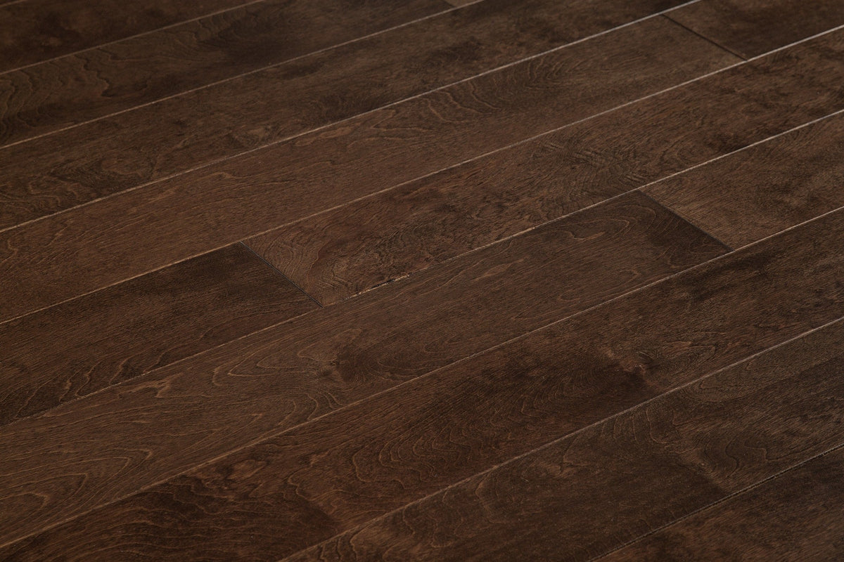 Old West Handscraped Maple Engineered Hardwood Flooring - Maple - Latte