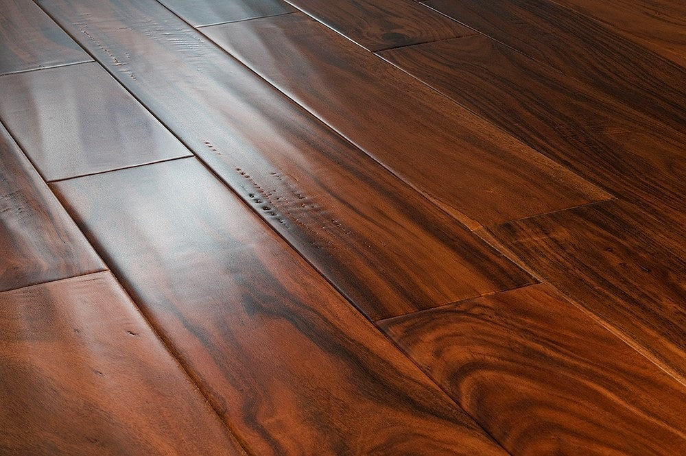 Acacia Engineered Hardwood Flooring - 3mm Acacia Handscraped Cognac