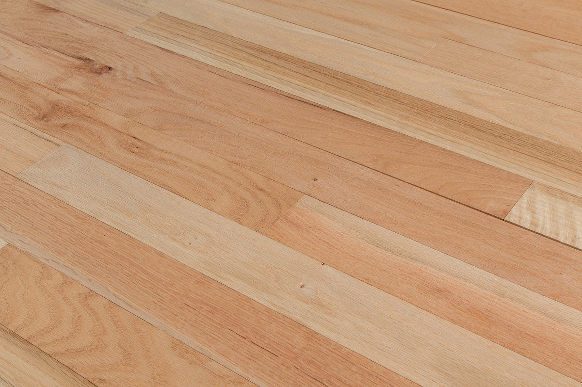 Red Oak Unfinished Solid Hardwood Flooring - Red Oak - Euro Character / 3"