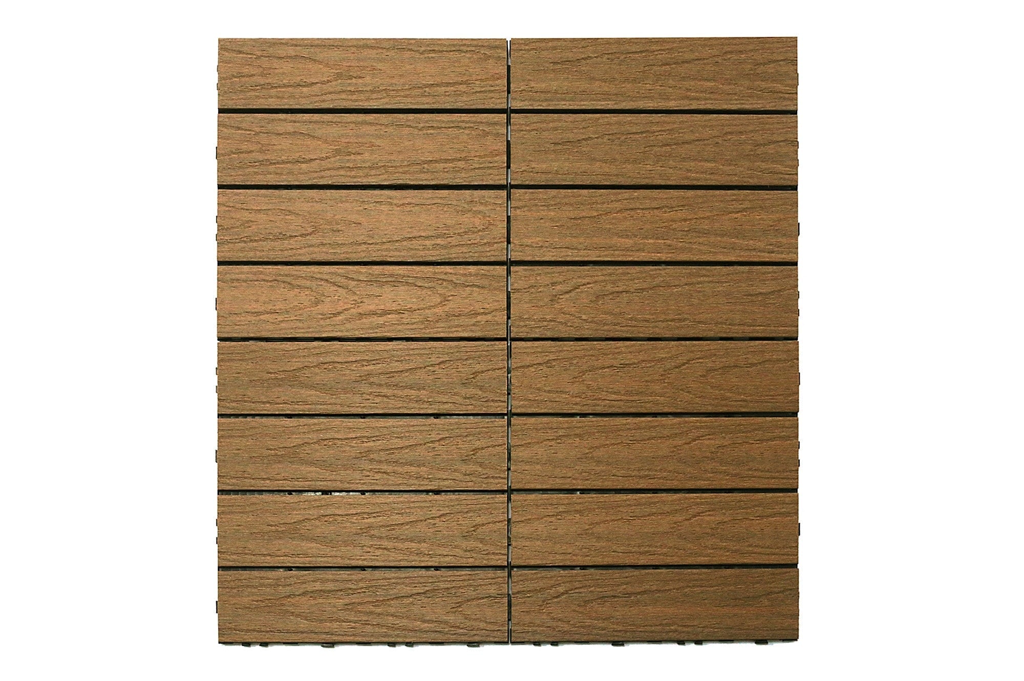 Interlocking Deck Tiles - Composite QuickDeck HD - Teak Naturale
