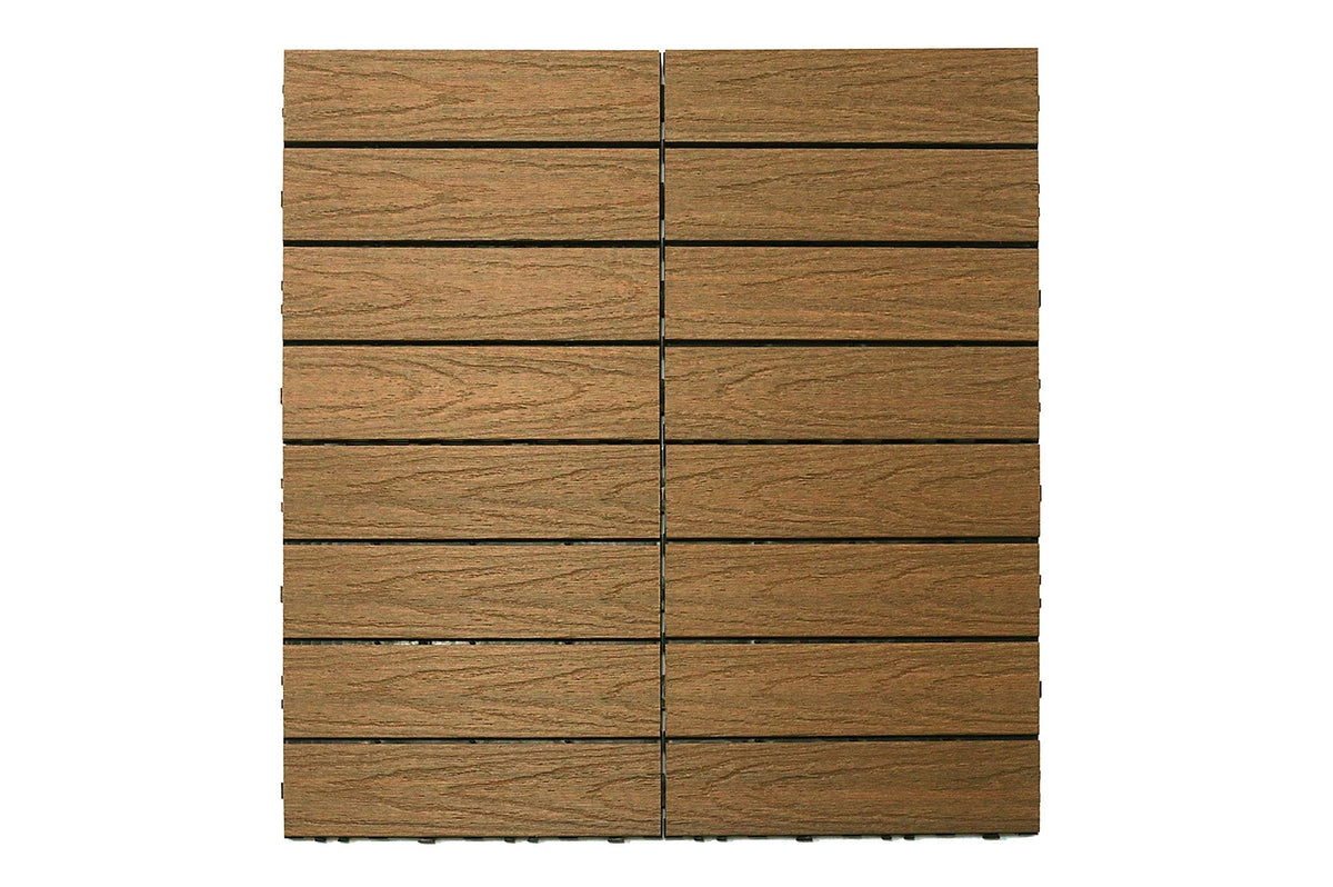 Interlocking Deck Tiles - Composite QuickDeck HD - Teak Naturale