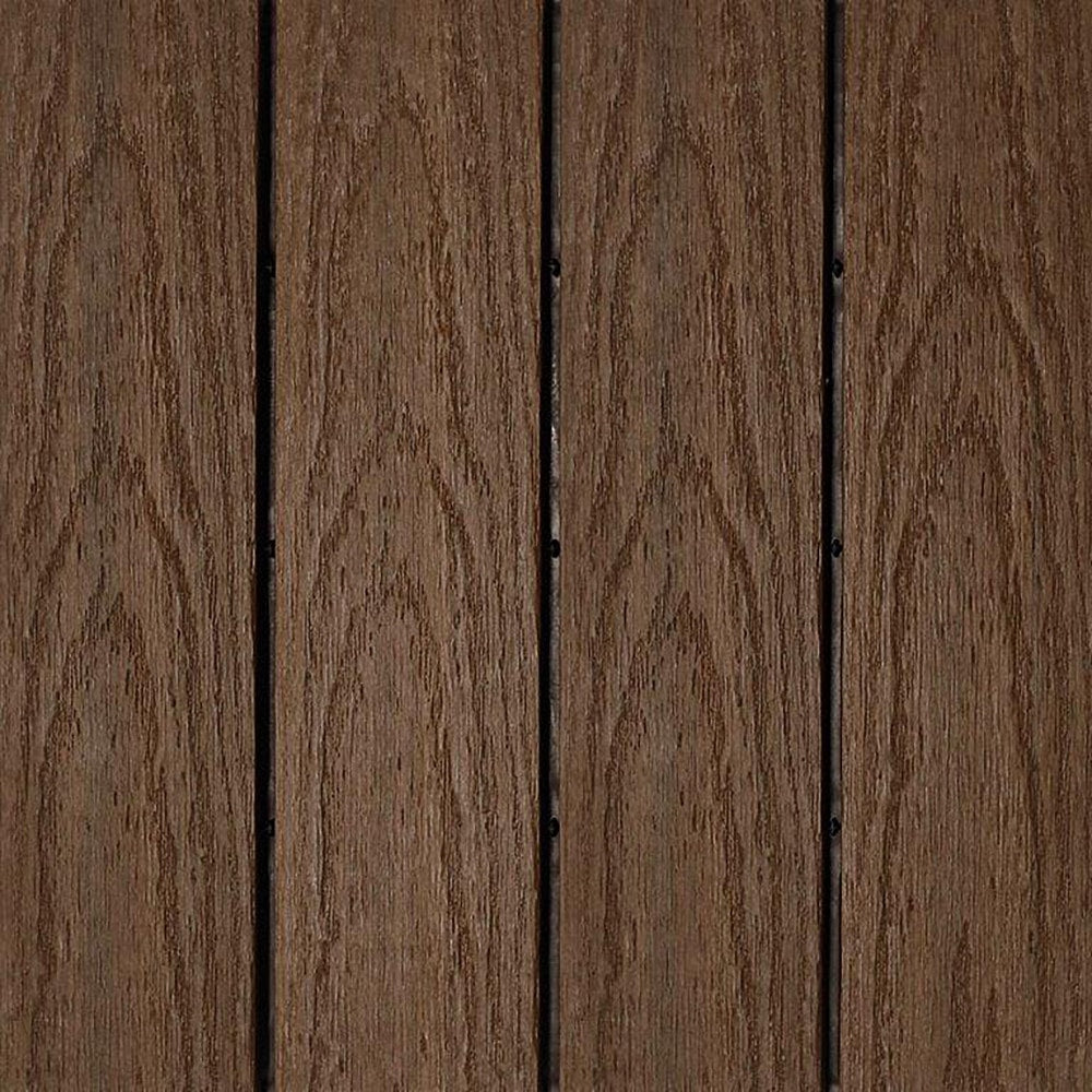 Interlocking Deck Tiles - Composite QuickDeck HD - Walnut Naturale