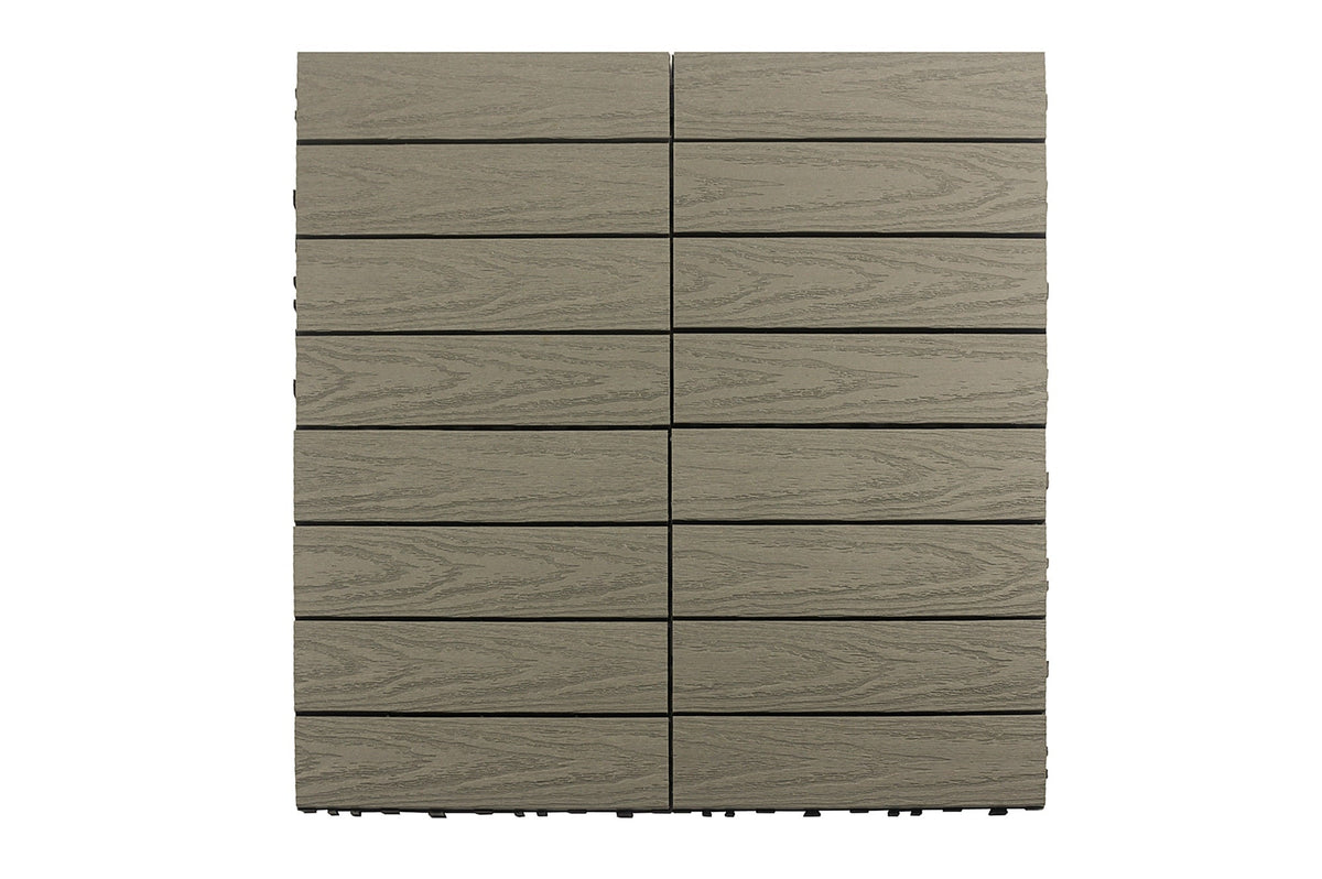 Interlocking Deck Tiles - Composite QuickDeck HD - DISCONTINUED - Stone Gray Naturale