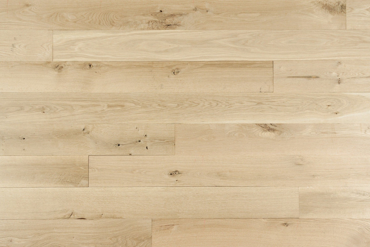 Live Sawn Solid White Oak Unfinished Hardwood Flooring - 6"