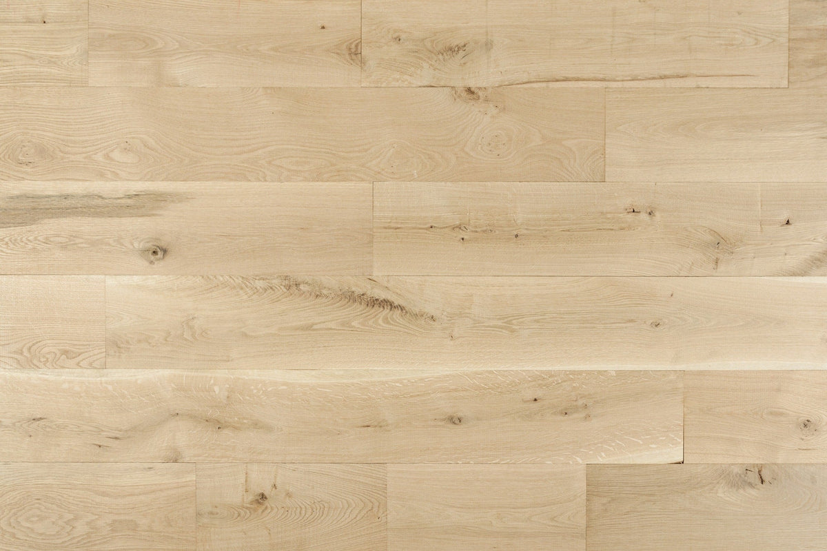 Live Sawn Solid White Oak Unfinished Hardwood Flooring - 8"