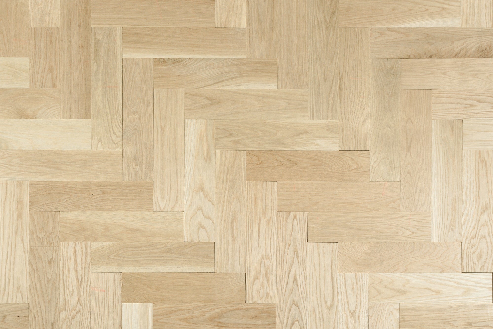 Plank - Herringbone White Oak Unfinished Flooring - Select & Better
