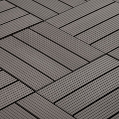 JF Outdoor Composite Interlocking Deck Tiles - DISCONTINUED - Gray 12" x 12"