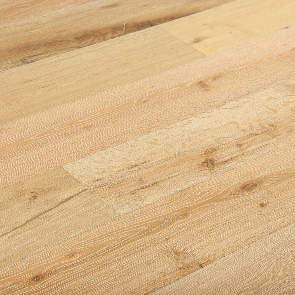 Artisan Brushed Oak Engineered Hardwood Flooring - 4mm White Havana