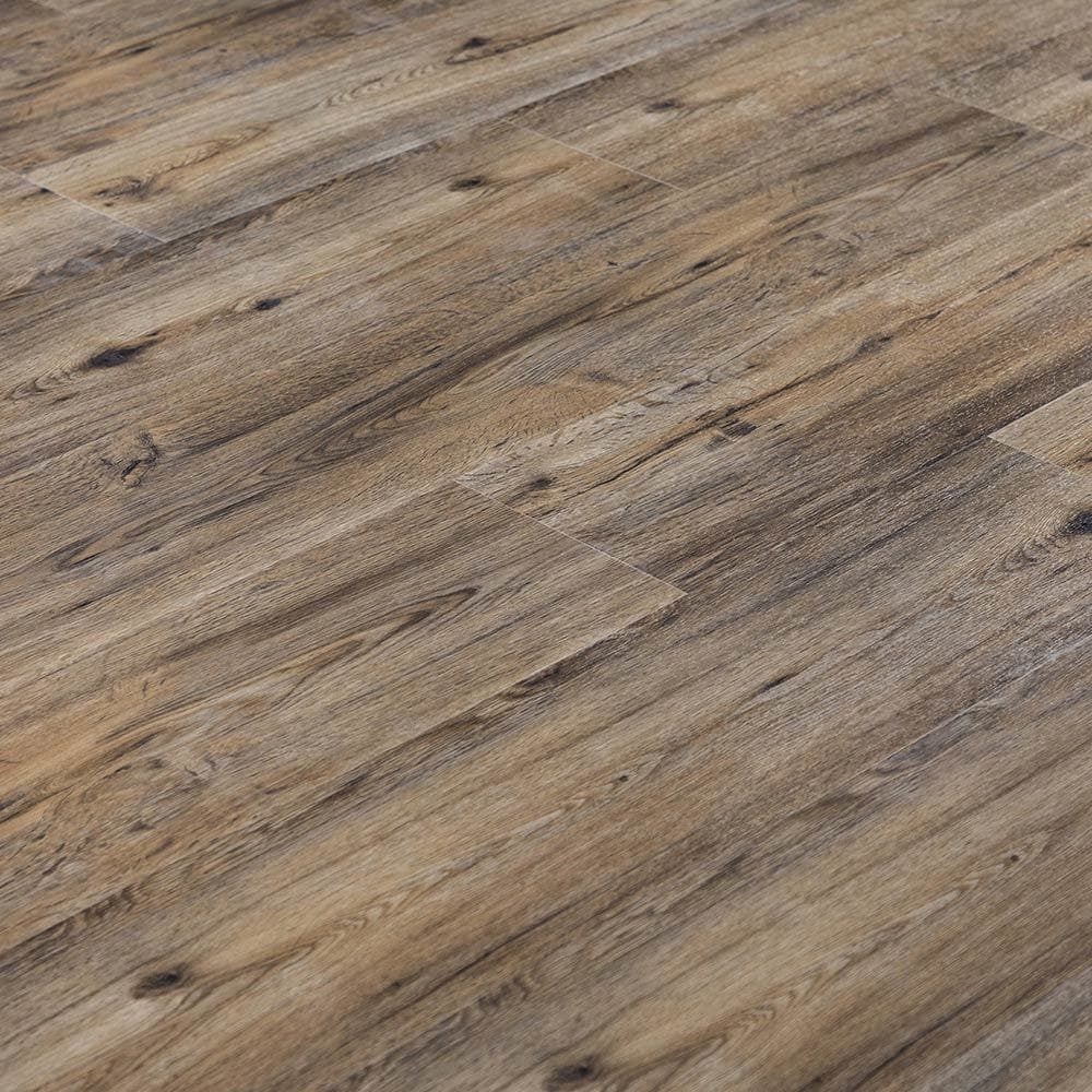 XL Jumbo Waterproof 6.5mm Rigid Core Luxury Vinyl Plank Flooring - Espresso Texture French Oak