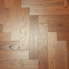 Oak Herringbone Engineered Hardwood Flooring - Gunstock