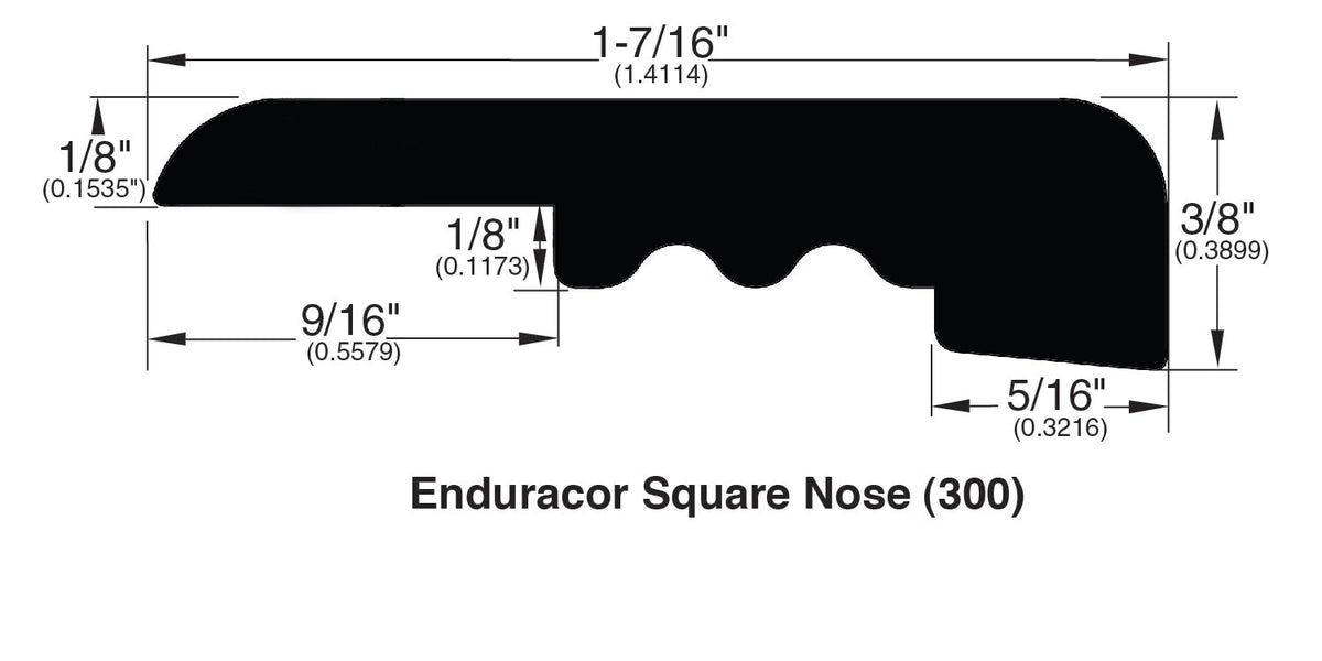 Affluent - Cavern Vinyl Floor Moldings - Overlap Square Stair Nose