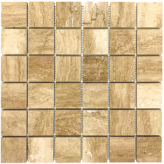 Patara - Mesh Mosaic Tile Collection - 2" x 2" - Honed and Filled