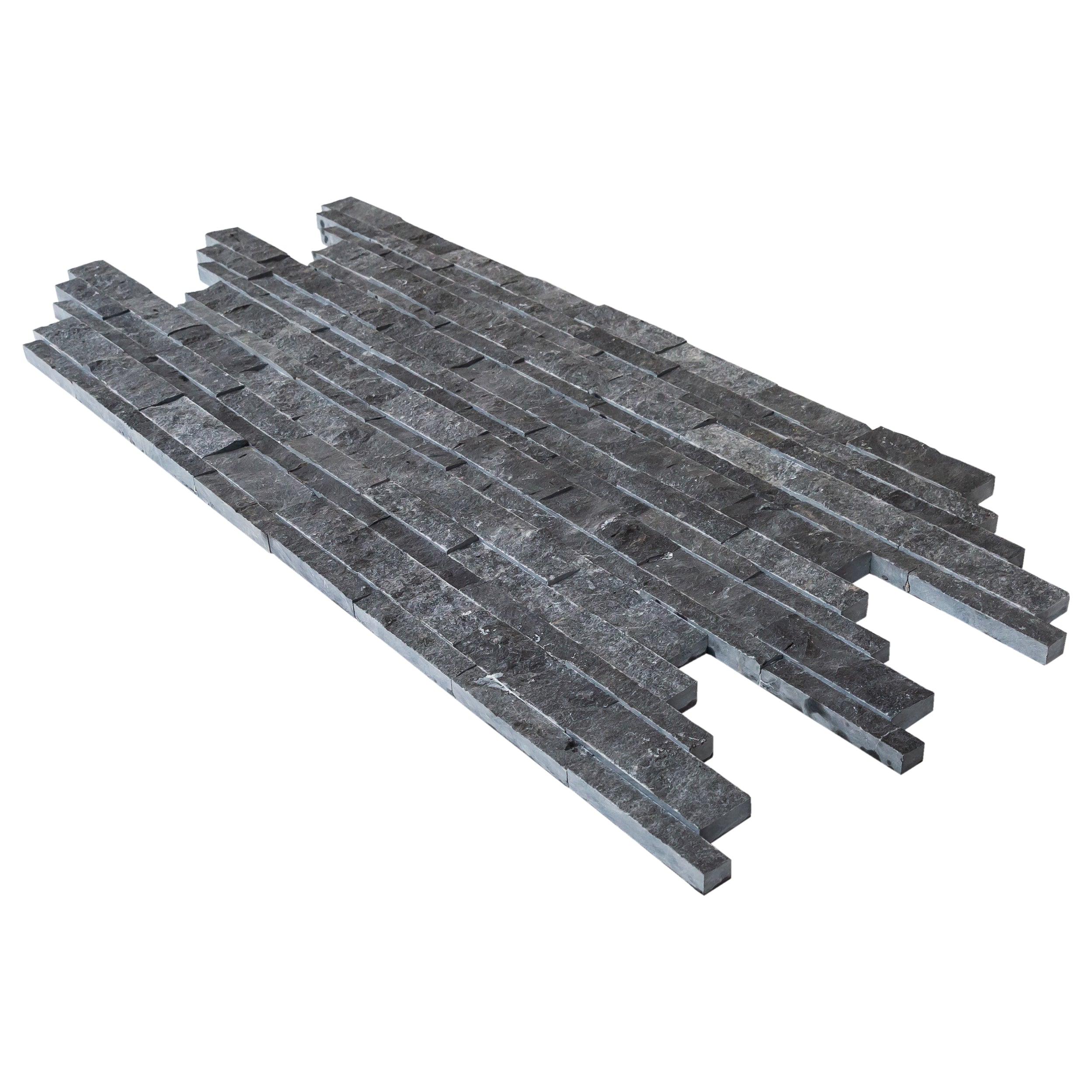 Natural Marble Ledger Panel Collection - Split-Face / Charcoal Cambria 3d Ledger Panel 6.8" x 20.8"