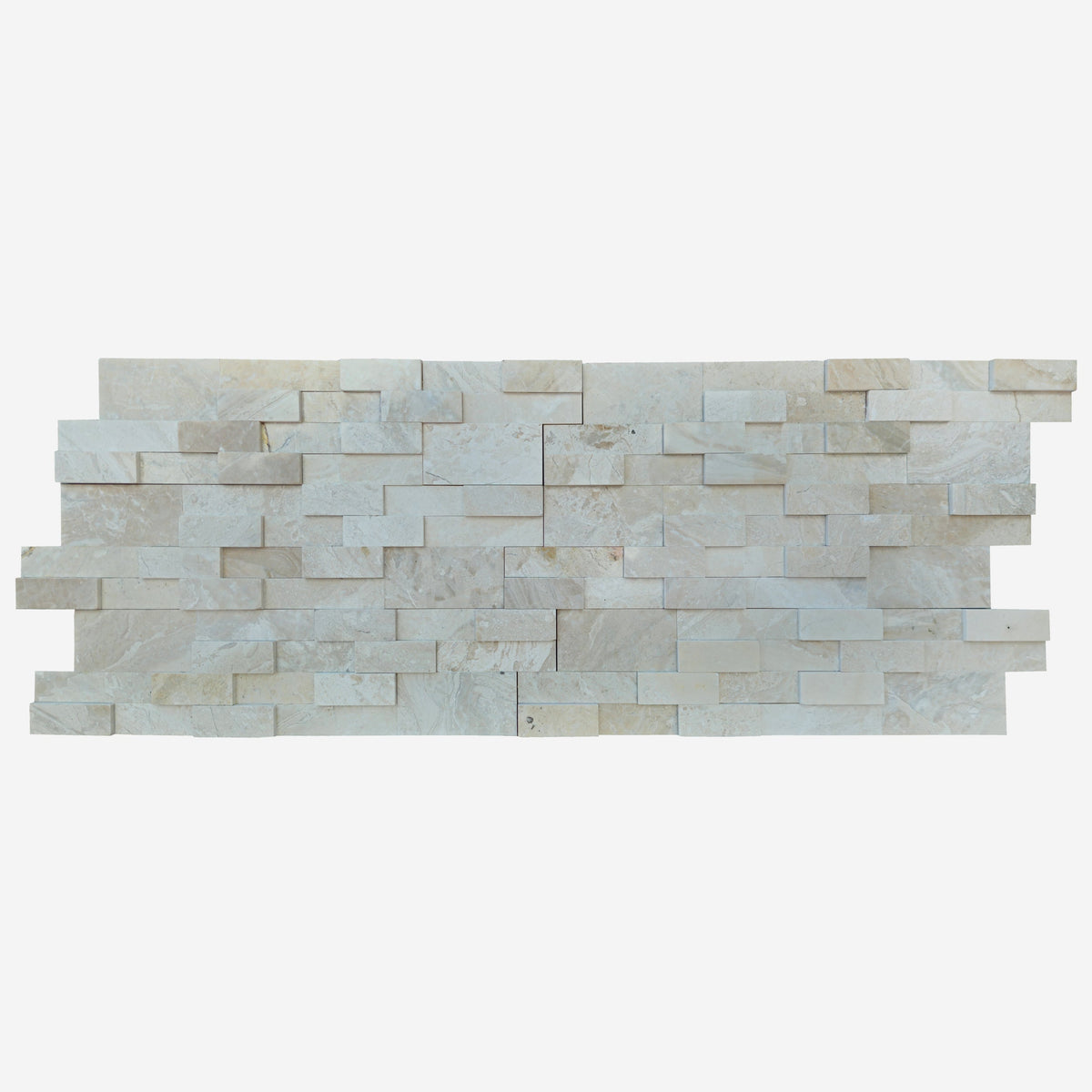 Natural Marble Ledger Panel Collection - Honed / Diana Royal 3D Ledger Panel 6" x 24"