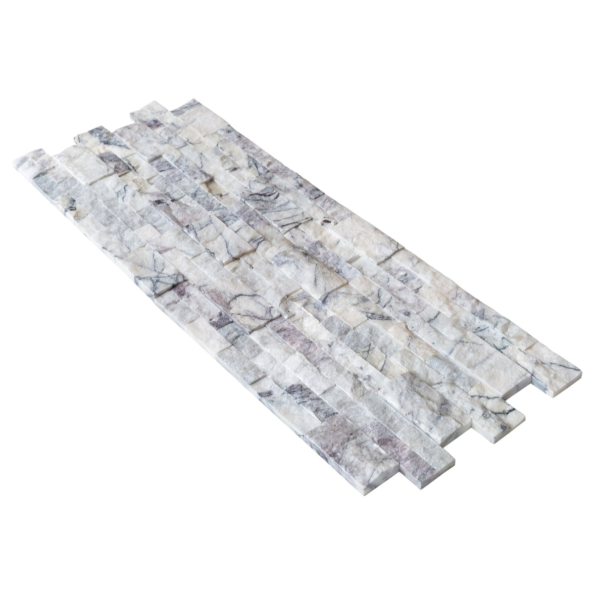 Natural Marble Ledger Panel Collection - Split-Face / New York 3D Ledger Panel 6" x 24"