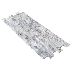 Natural Marble Ledger Panel Collection - Split-Face / New York 3D Ledger Panel 6" x 24"