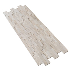 Natural Limestone Ledger Panel Collection - Split-Face / Piedra Caliza 3D Ledger Panel 6" x 24"