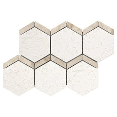 Shellstone - Mesh Mosaic Tile Collection - Naples Pattern - Honed