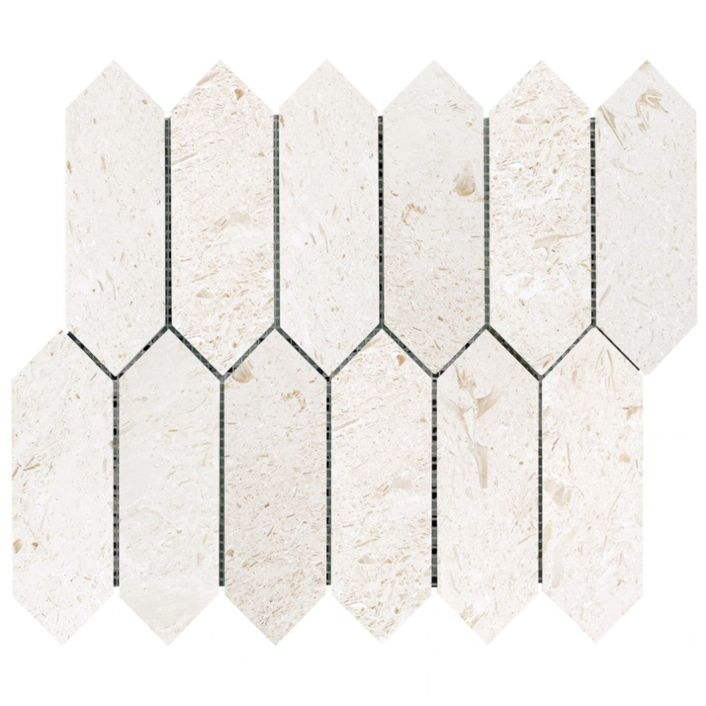 Shellstone - Mesh Mosaic Tile Collection - Strada Pattern - Honed