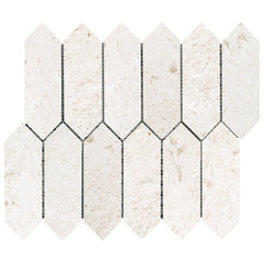 Shellstone - Mesh Mosaic Tile Collection - Strada Pattern - Honed