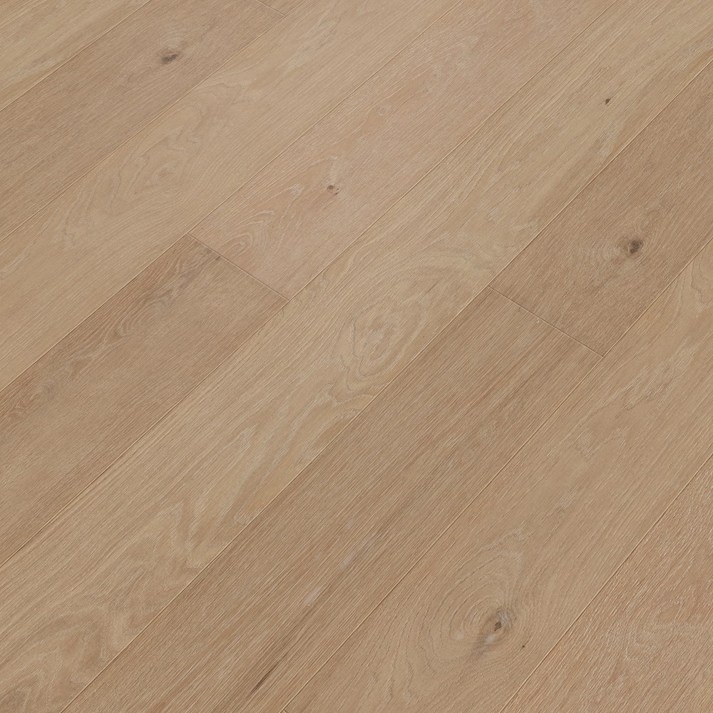 Nordic Plank 9.5in White Oak Engineered Hardwood Collection - Glacier Linen