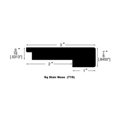 Engineered Hardwood Moldings - Grand Width - Riverbed - Square Stair Nose