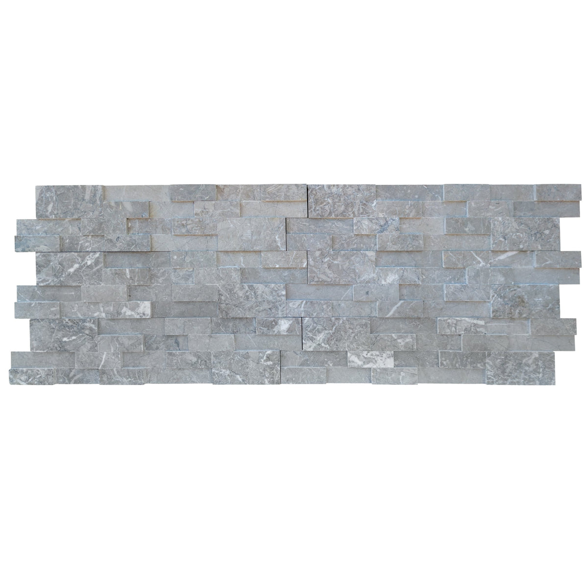 Natural Marble Ledger Panel Collection - Honed / Moon Grey 3D Ledger Panel 6" x 24" - Honed