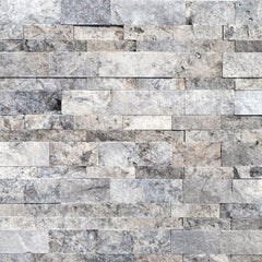Travertine Split Face Stone Siding Ledger Panel - Silver
